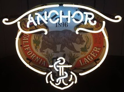 Anchor California Lager Bear Logo Neon Sign